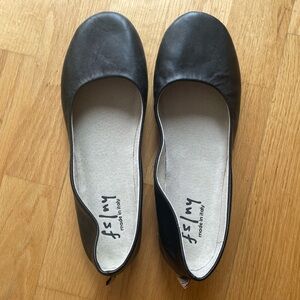 NEW w/box French Sole Sloop Ballet Flat in Black Napa